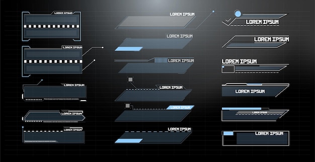 Futuristische Vector HUD Interface schermontwerp. Titels voor digitale highlights. HUD UI GUI futuristische gebruiker i