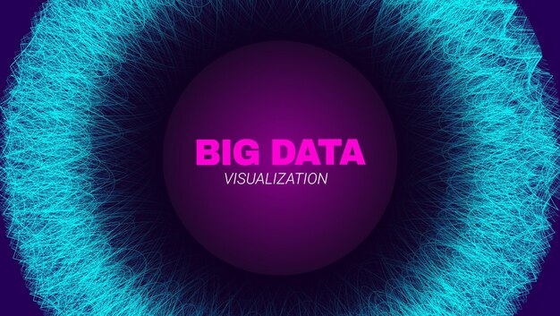 Vector futuristische visualisatie van big data cloud