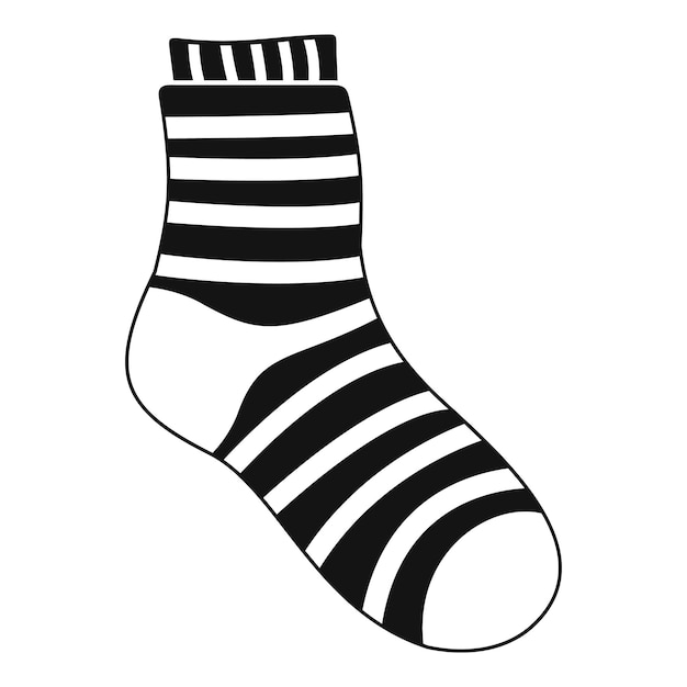 Fuzzy sock icon Simple illustration of fuzzy sock vector icon for web