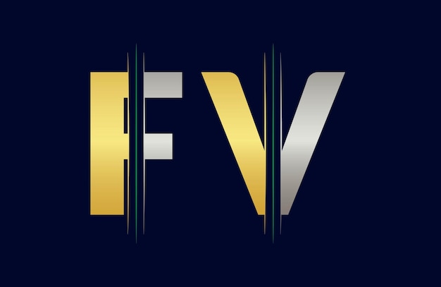 fv letter colorful logo in the circle vector logo illustration