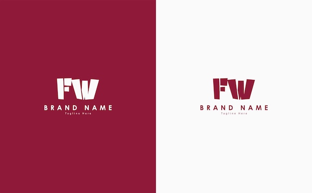 FW Letters vector logo design