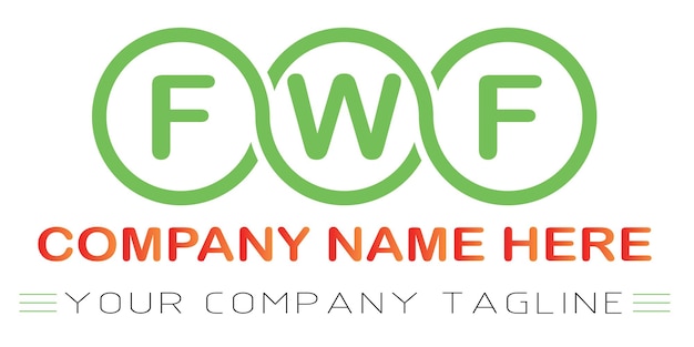 Vector fwf letter logo design