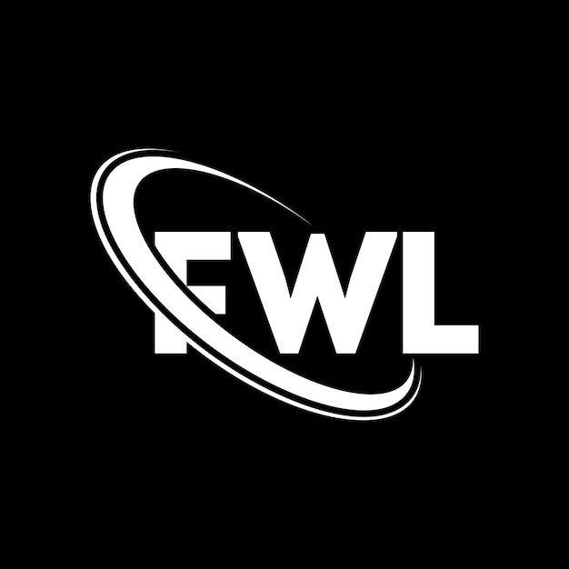 ベクトル fwlのロゴはfwl (fwl) 字母logo (logo) デザインイニシャル (initial) fw (logos) サークル (circle) 大文字 (monogram) ロゴ (logo ) テクノロジービジネスと不動産ブランド (real estate brand) のためのfwlタイポグラフィ