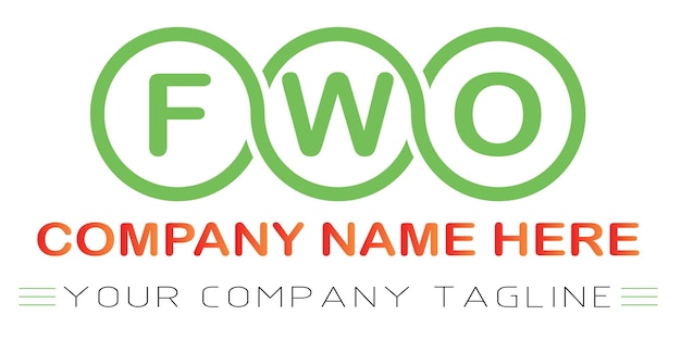 Vector fwo letter logo design