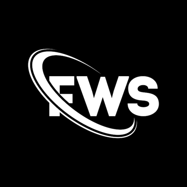 Fws ロゴ fws 文字 fws 字母 ロゴ デザイン イニシャル fws 円と大文字でリンクされたロゴ fws テクノロジービジネスと不動産ブランドのタイポグラフィー