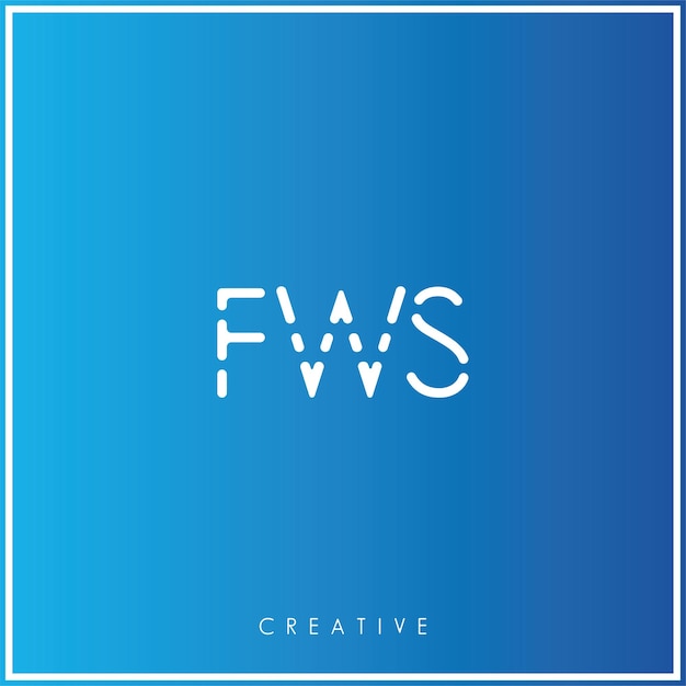 Fws premium вектор последний дизайн логотипа креативный логотип векторная иллюстрация минимальная монограмма логотипа