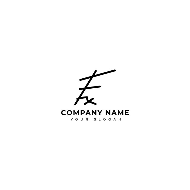 Vector fx initial signature logo vector design