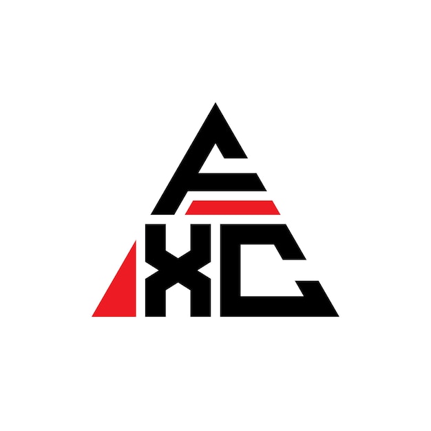 fxc triangle letter logo design with triangle shape fxc triangle logo design monogram fxc triangle vector logo template with red color fxc triangular logo simple elegant and luxurious logo