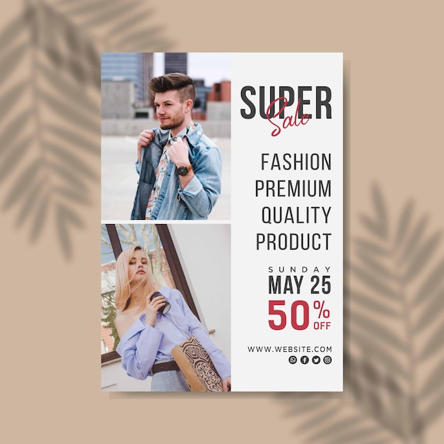 Vector fyler fashion sale template