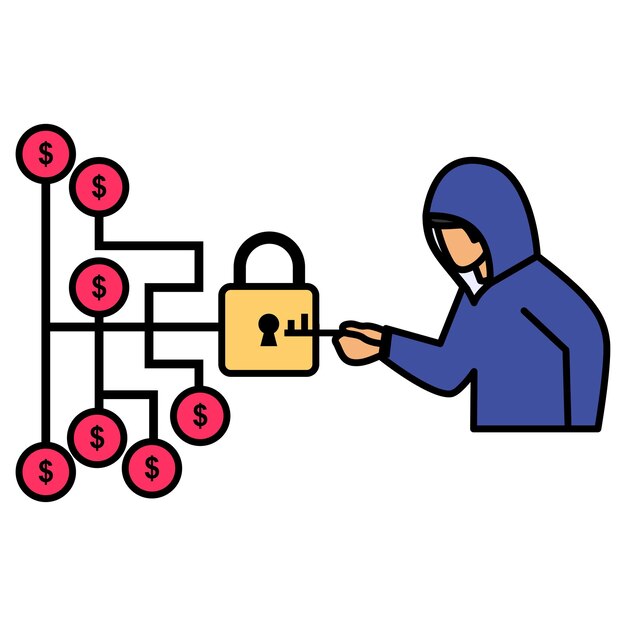 fysieke tweefactorauthenticatie sleutel vector pictogram ontwerp Witteboorden misdaad symbool Computercriminaliteit