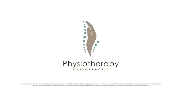 Fysiotherapie logo-ontwerp voor gezondheidszorg en medisch met creatief modern concept premium vector