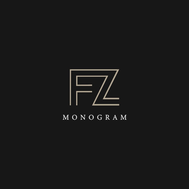 FZ logo design vector image