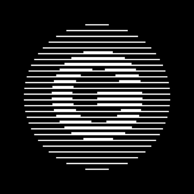 G Alphabet Letter Logo Round Circle Line Abstract Optical Illusion Stripe Halftone Symbol Icon