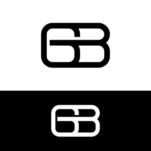 Шаблон дизайна логотипа GB GB BG Letter Monogram