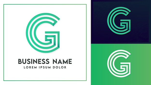 G btext logo template hd