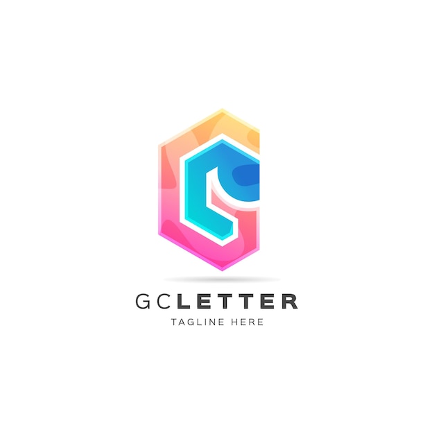 G and C or G and E Letter Logo with Colorful style