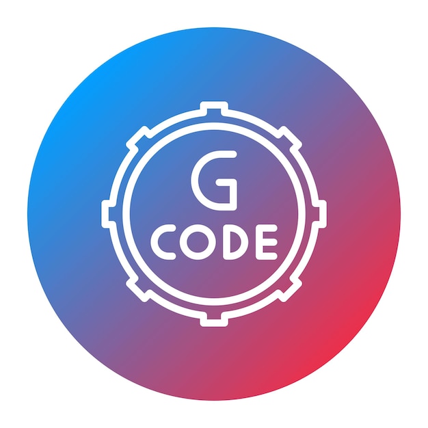 G-code icoon vector afbeelding Kan worden gebruikt voor 3D-printing