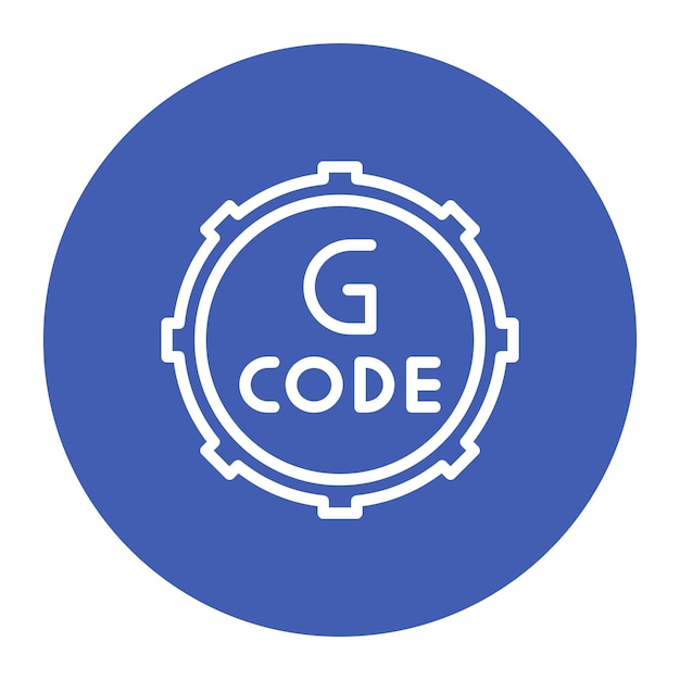 G-code icoon vector afbeelding Kan worden gebruikt voor 3D-printing