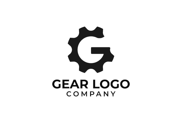 G gear logo abstracte letter g vormen versnelling vectorillustratie