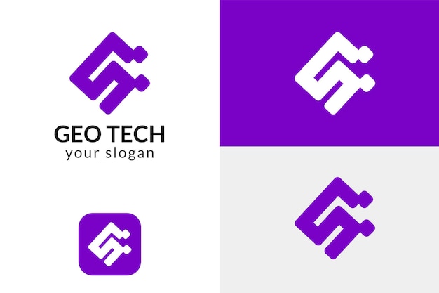 Vector g geo tech logo design