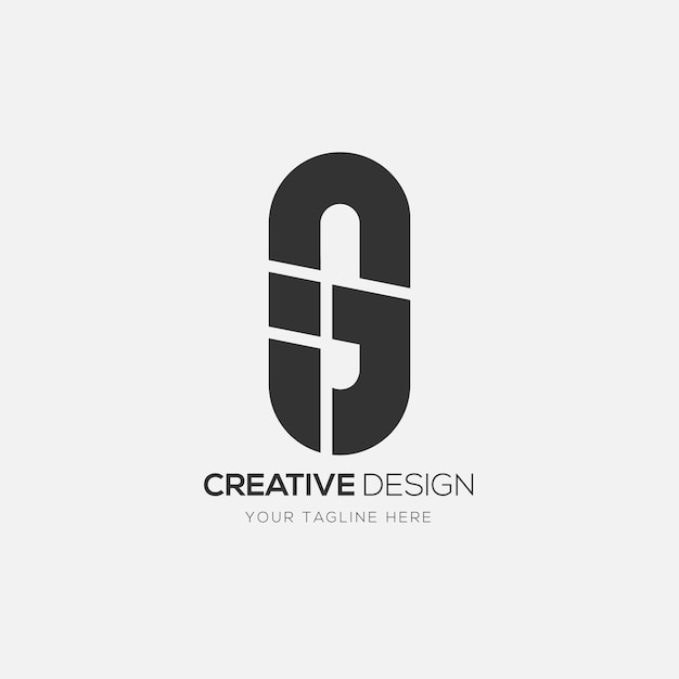 G i j creative letter monogram logo