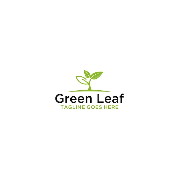 G initial in leaf logo sign design