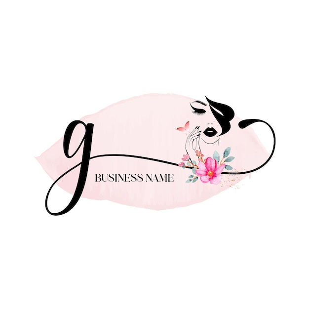 G initial letter Beauty floral logo