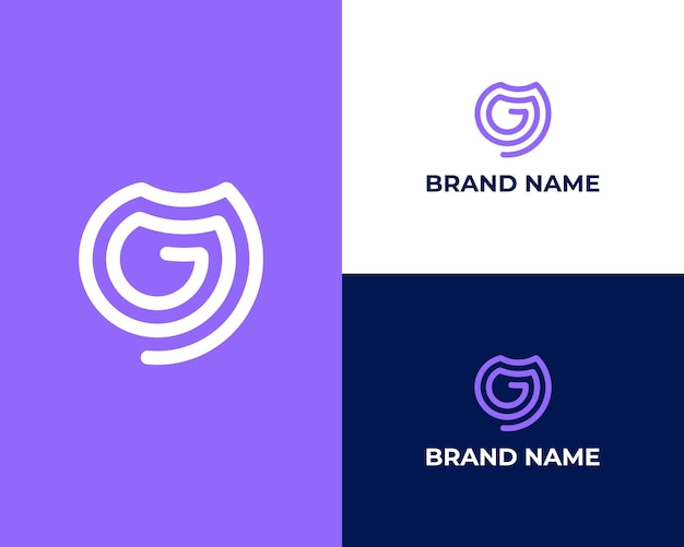 G 文字ビジネス ロゴ デザイン テンプレート