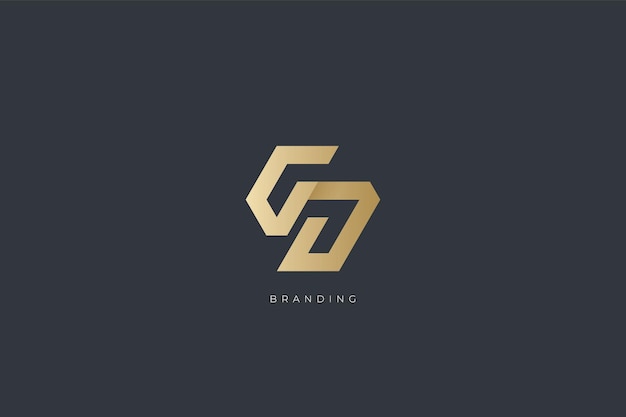 G letter gd combination monogram logo