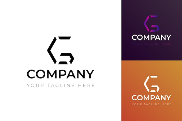 G letter logo for business in different concept company startup or corporation identity logo vector