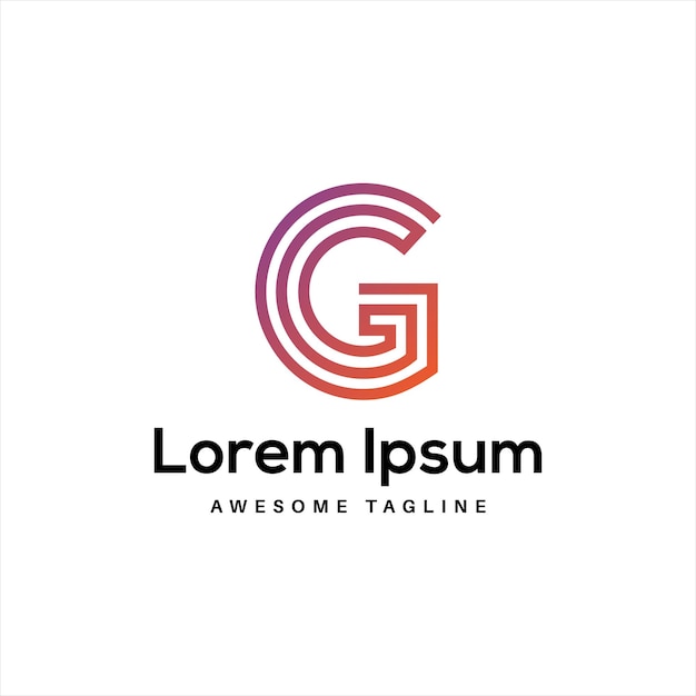 크리에이티브 아이콘과 무료 다운로드로 G 글자 로고 디자인