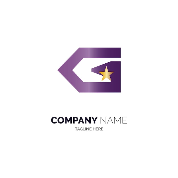 G  letter logo designs template vector for brand or company and other