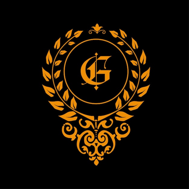 Vector g letter logo gold letter design vector with golden luxury colors and monogram design