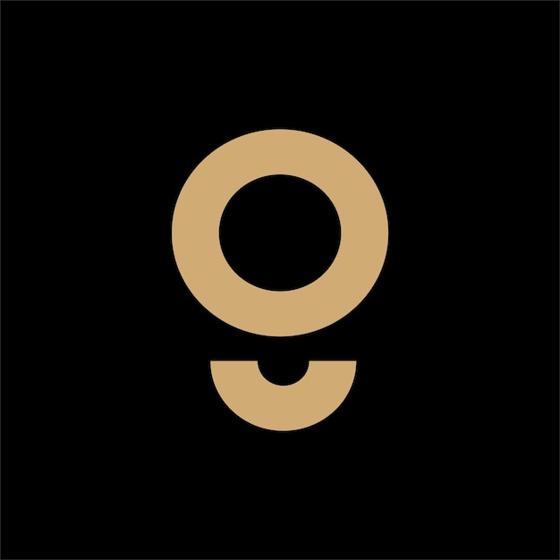 ベクトル g 文字ロゴ初期デザイン アイコン