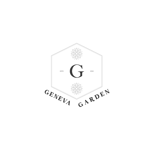 G Letter Logo with creative Floral concept for company business beauty real estate Premium Vector