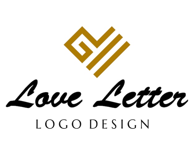 G letter monogram love logo design.