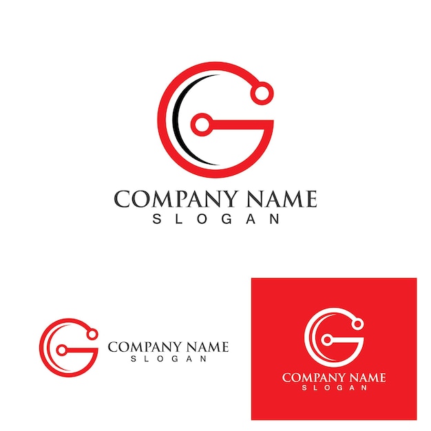 G lettera illustrazione vettoriale icona logo template design