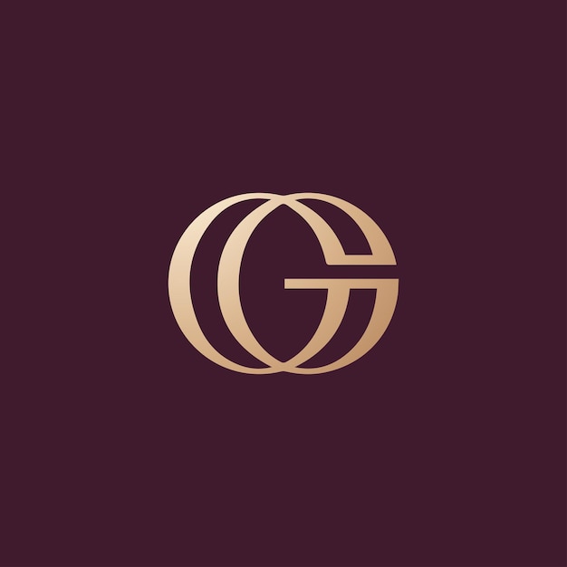 G line logo design vector image