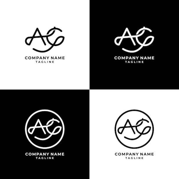 A g logo coleection premium vector