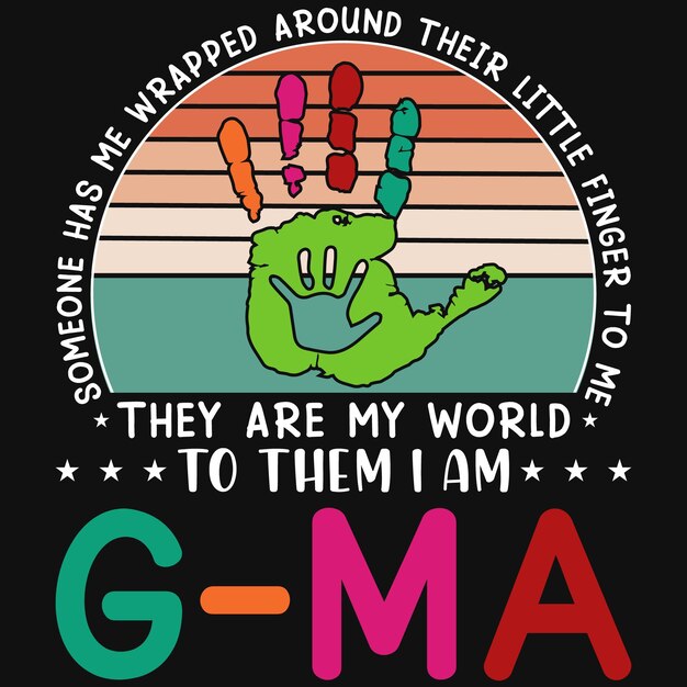 G-ma vintage tshirt design