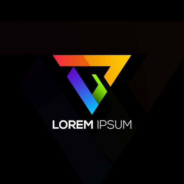 G modern colorful logo design vector