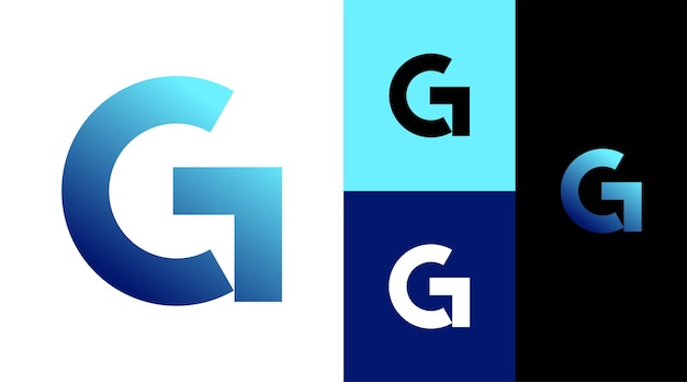 Concetto di design del logo del monogramma g