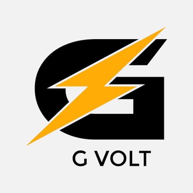 G volt abstract g lettera moderna iniziale tech logo design
