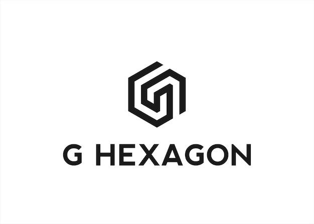g zeshoek logo ontwerp vectorillustratie