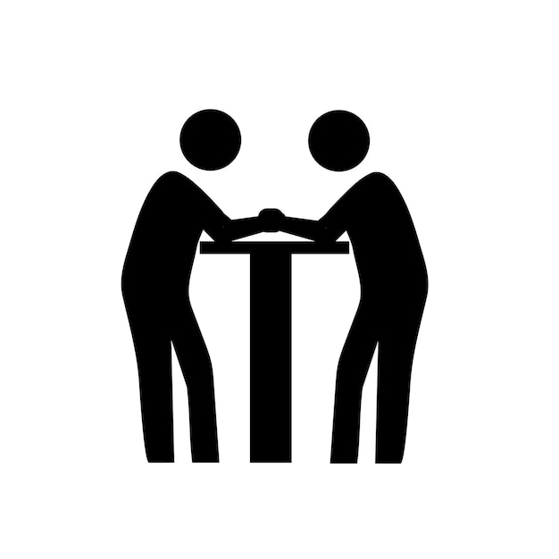 Ga akkoord met concept pictogram stock illustratie op witte achtergrond.