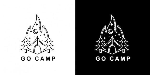 Ga camp monoline badge design