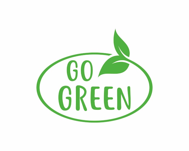 Ga groen logo ontwerpsjabloon