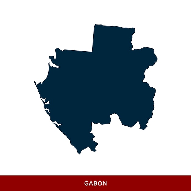 Gabon Country Map Icon Vector Design Template