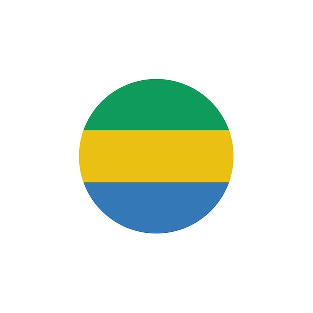 Vector gabon flag icon vector