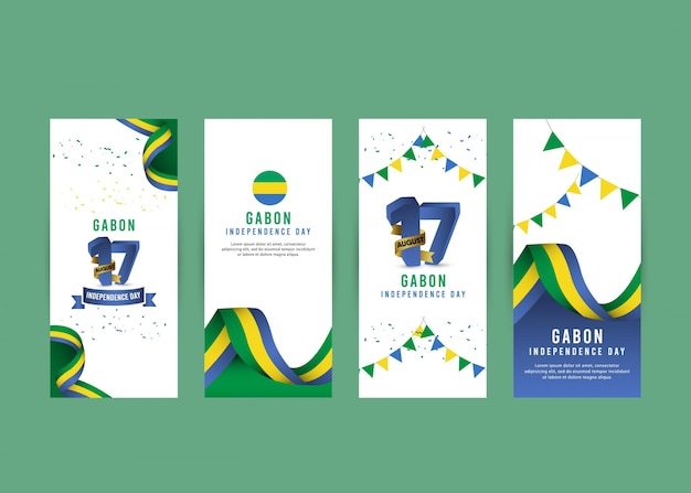 Gabon independence day   template.